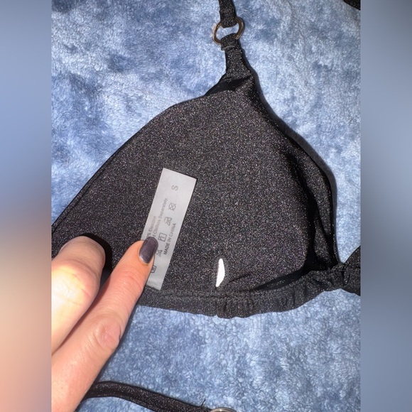 NWOT Black SEXY Triangle Thong Bikini Set - Picture 4 of 5